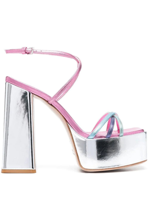 Haus Of Honey Haus Of HoneyWannabe Mirror Leather Sandals
