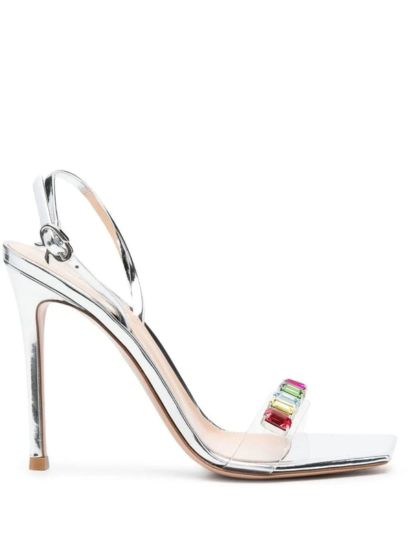 Gianvito Rossi Gianvito Rossi Ribbon Candy 105mm crystal-embellished sandals