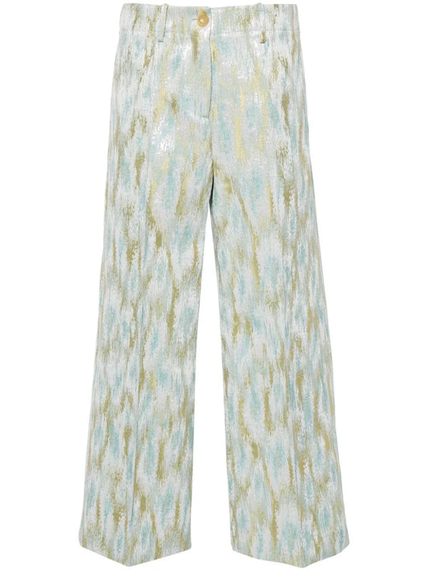 Erika Cavallini Semi-Couture Erika Cavallini Semi-Couture Printed cropped trousers