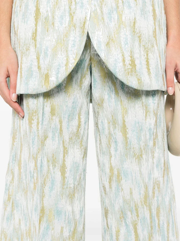 Erika Cavallini Semi-Couture Erika Cavallini Semi-Couture Printed cropped trousers