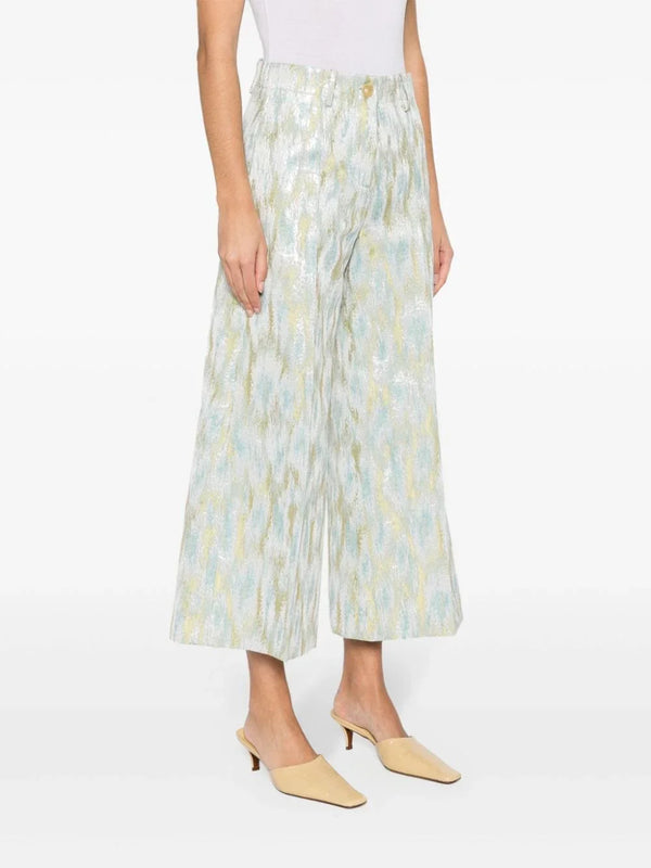 Erika Cavallini Semi-Couture Erika Cavallini Semi-Couture Printed cropped trousers