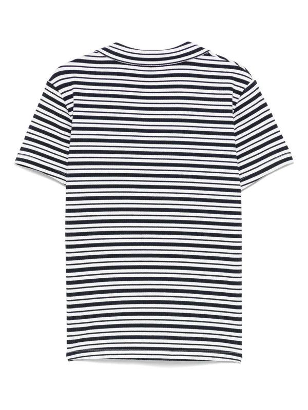 EA7 Ea7 V-neck Striped polo shirt