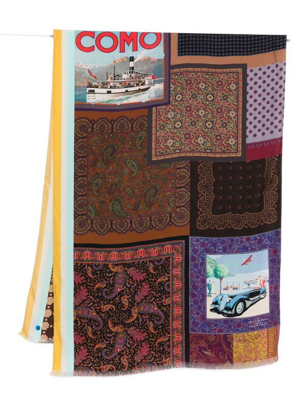 032C 032C Pierre Louis Mascia silk printed scarf
