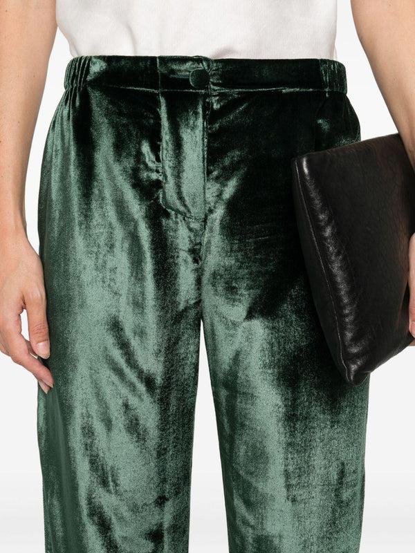 F.R.S . F.R.S . Velvet high-waisted trousers
