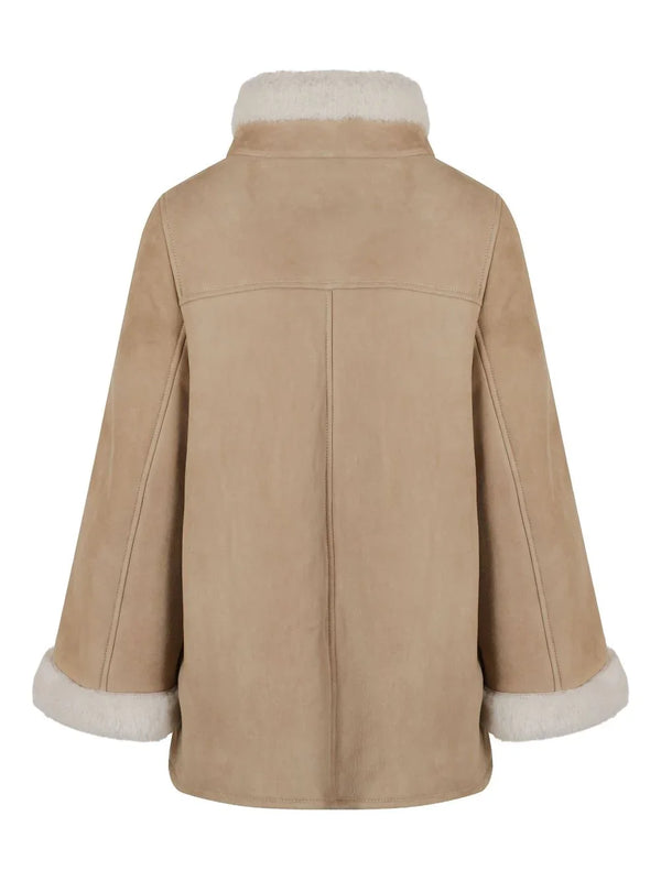 Fay Fay Leather shealing cape