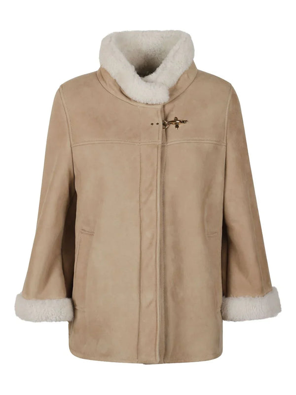 Fay Fay Leather shealing cape