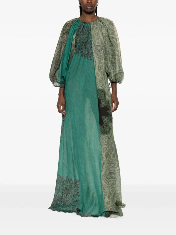 Pierre Louis Mascia Pierre Louis Mascia Silk and cotton blend long dress