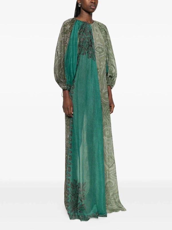 Pierre Louis Mascia Pierre Louis Mascia Silk and cotton blend long dress