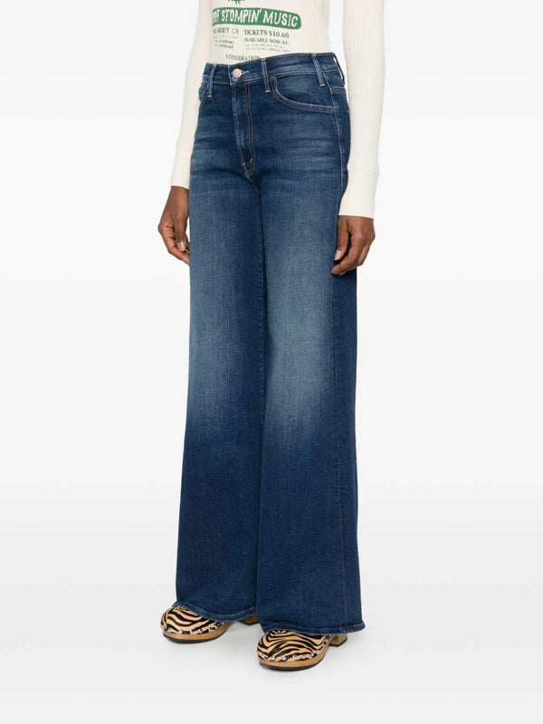 Mother Mother The Hustler Roller Sneak denim jeans
