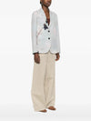 Printed single-breasted blazer jacket