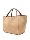 Emporio Armani Emporio Armani Large Woven Straw Shopper With Ea Logo
