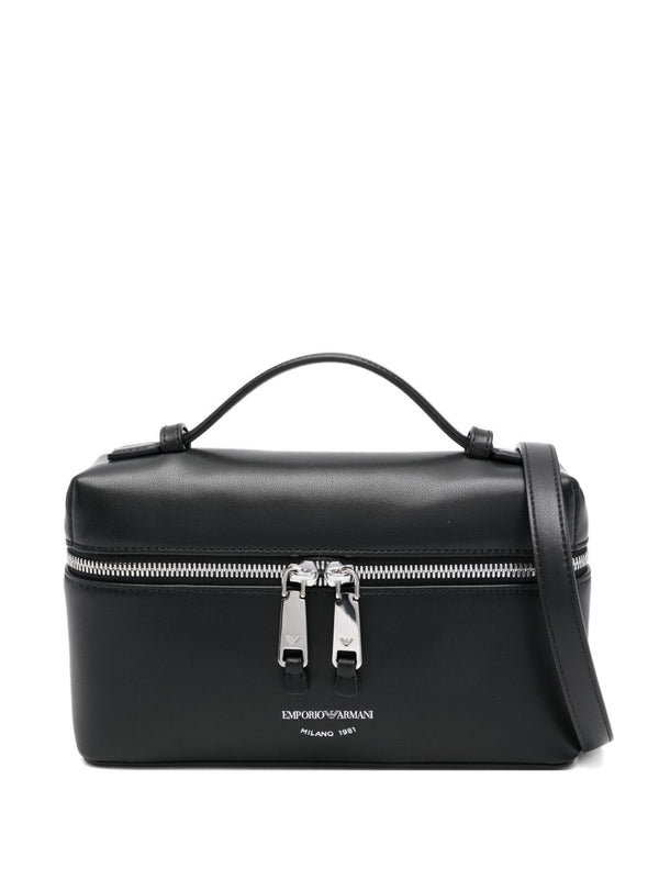 Emporio Armani Emporio Armani Nappa Leather Shoulder Vanity Case