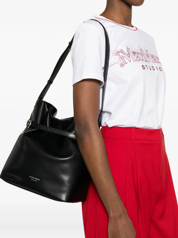 Emporio Armani Emporio Armani Leather Bucket Bag