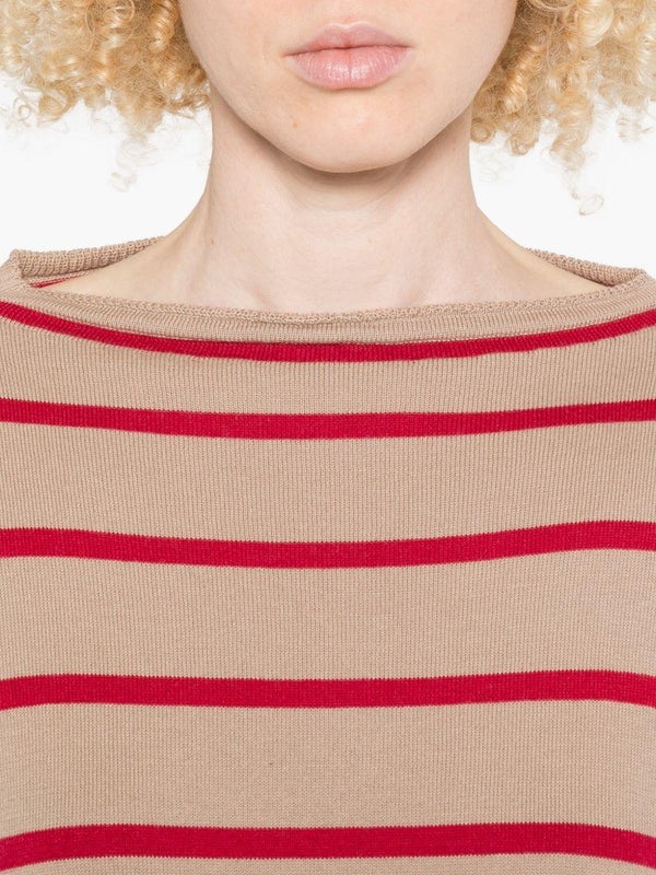 Beyou Beyou Cashmere and cotton striped sweater