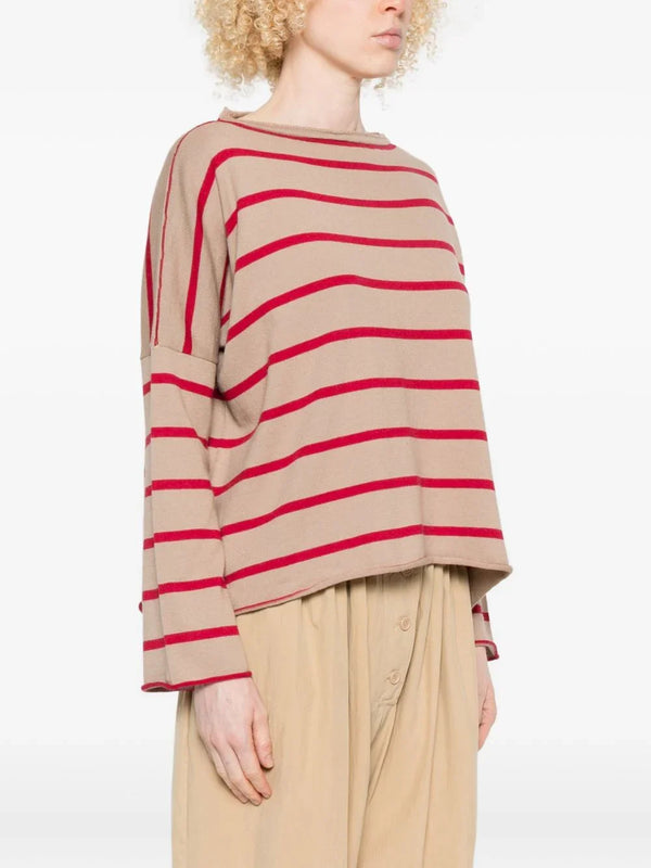 Beyou Beyou Cashmere and cotton striped sweater