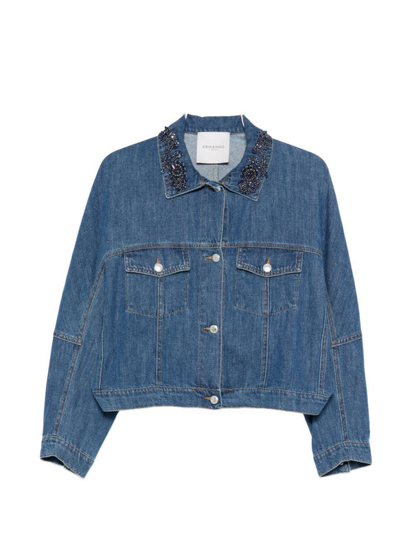 Ermanno Firenze Ermanno Firenze Embroidered denim jacket