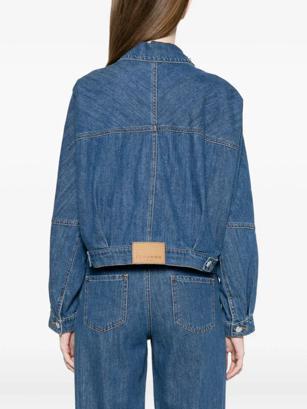 Ermanno Firenze Ermanno Firenze Embroidered denim jacket