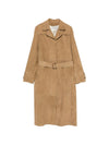 Golden Goose Golden Goose Suede leather trench coat