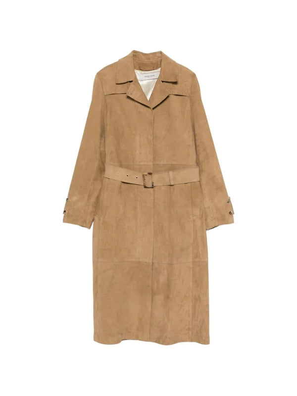 Golden Goose Golden Goose Suede leather trench coat
