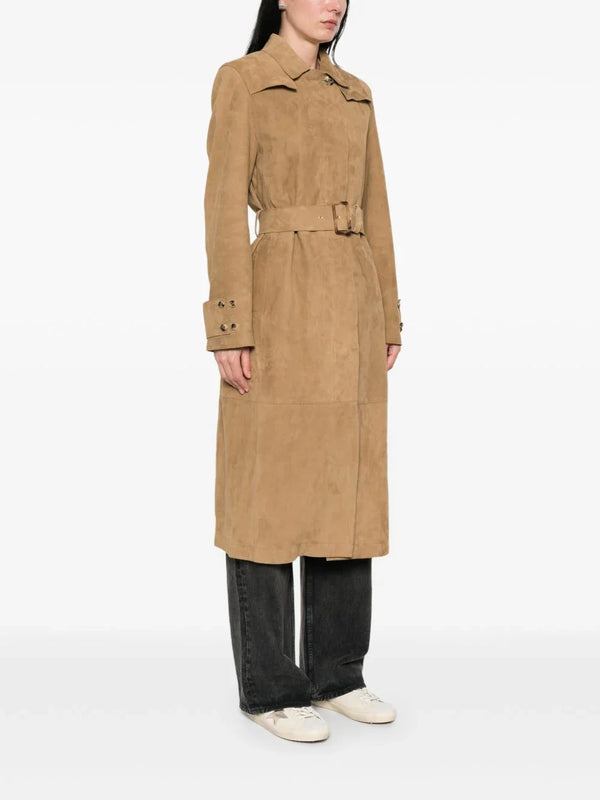 Golden Goose Golden Goose Suede leather trench coat