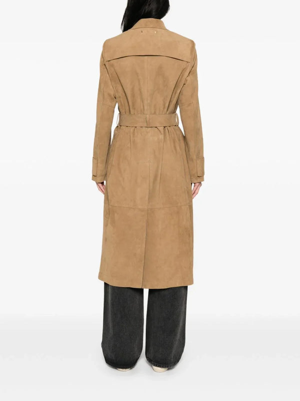 Golden Goose Golden Goose Suede leather trench coat