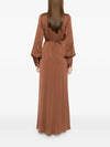 A-line skirt Palm Beach silk maxi dress
