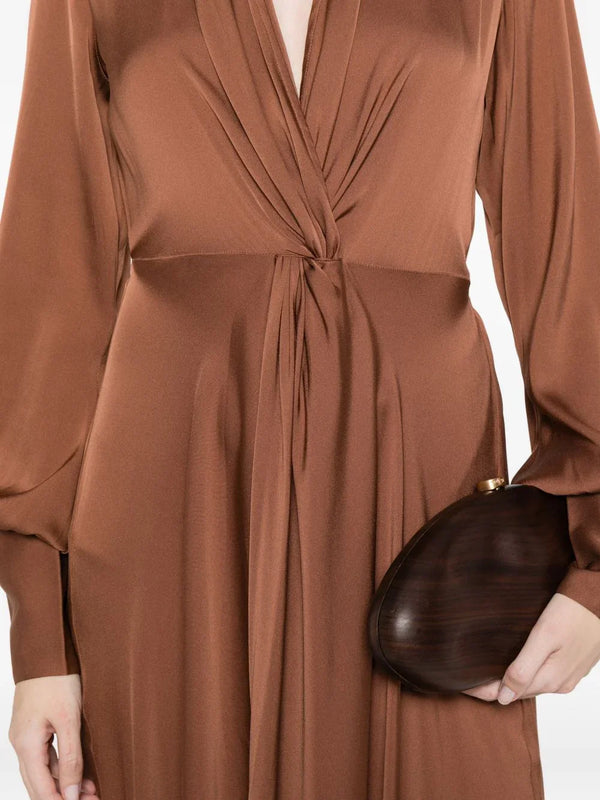 A-line skirt Palm Beach silk maxi dress
