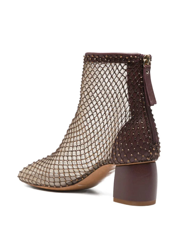 Forte Forte Forte Forte Strass mesh ankle boots