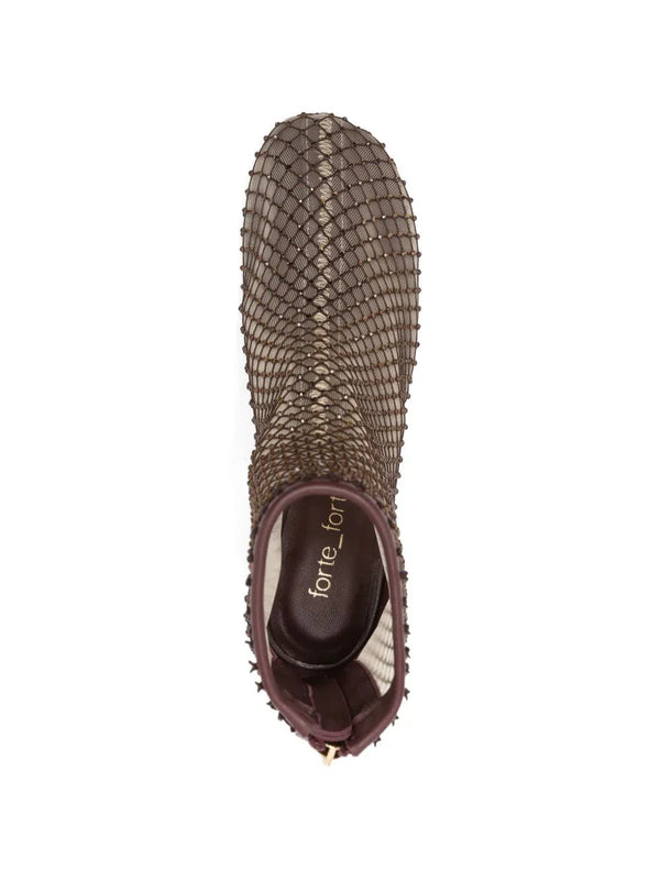 Forte Forte Forte Forte Strass mesh ankle boots