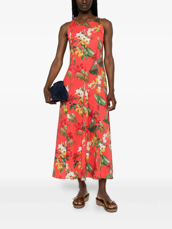 ARCHIVIO '67 Archivio '67 A-line Printed cotton midi dress