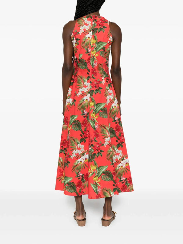 ARCHIVIO '67 Archivio '67 A-line Printed cotton midi dress