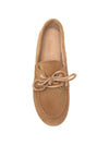 032C 032C Silk & Nylon Leather boat loafers