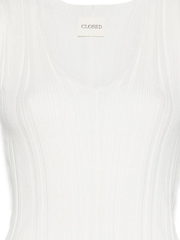 Closed Closed Linen Cotton V-Necked Sweater