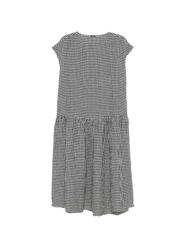 Apuntob Apuntob Checked Cotton Midi Dress