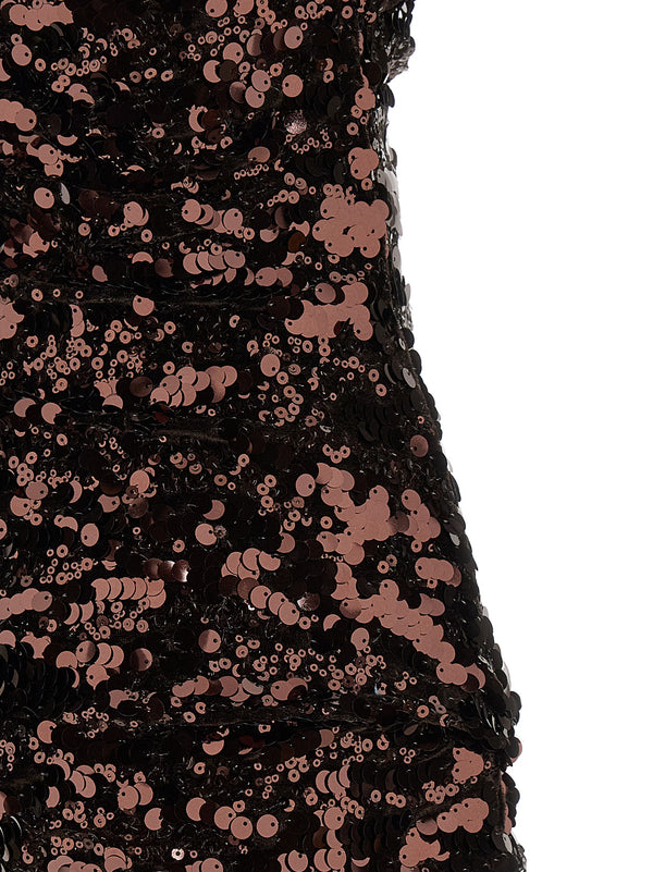 Ganni Ganni Brown Sequins Mini Dress