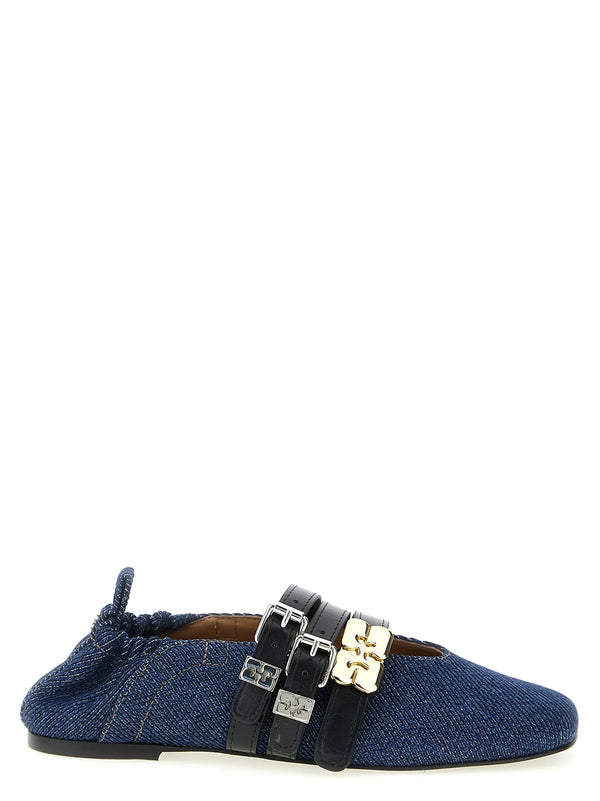 Ganni Ganni Sue Triple Ballet Flats