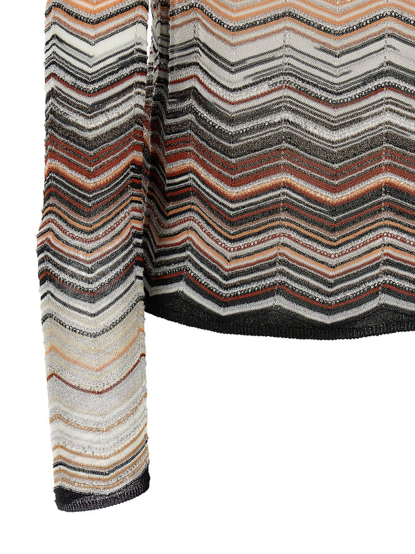 Missoni Missoni Chevron Lamé Cardigan