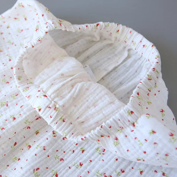 Women’s Cotton Gauze Pajama Set – Sleeveless Summer Sleepwear Women’s Cotton Gauze Pajama Set
