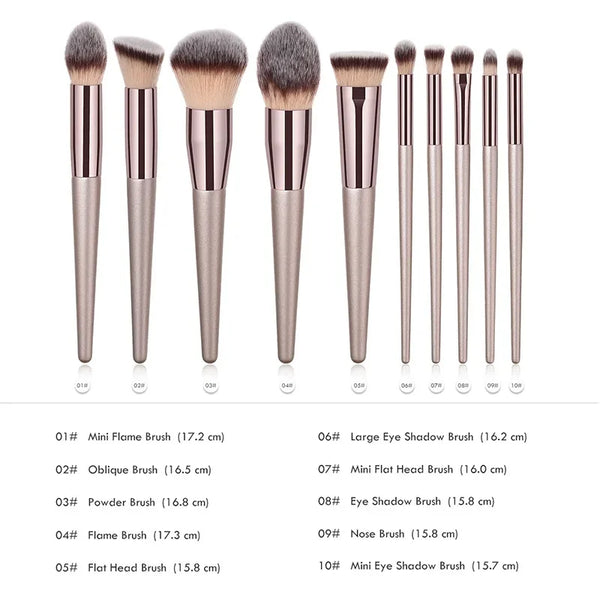 Hot Champagne Cosmetic Brush Set Makeup Brush Set