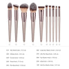 Hot Champagne Cosmetic Brush Set Makeup Brush Set