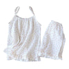 Women’s Cotton Gauze Pajama Set – Sleeveless Summer Sleepwear Women’s Cotton Gauze Pajama Set