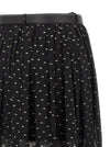 Self-Portrait Self-Portrait Black And Gold Chiffon Lace Maxi Skirt