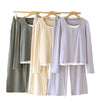 Women’s Cotton Pajama Set – Long Sleeve Two-Piece Spring & Autumn Nightwear Cotton Pajama Set