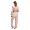 Women’s 3-Piece Silky Satin Pajama Set – Kimono & Robe 3-Piece Silky Satin Pajama Set