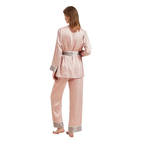 Women’s 3-Piece Silky Satin Pajama Set – Kimono & Robe 3-Piece Silky Satin Pajama Set