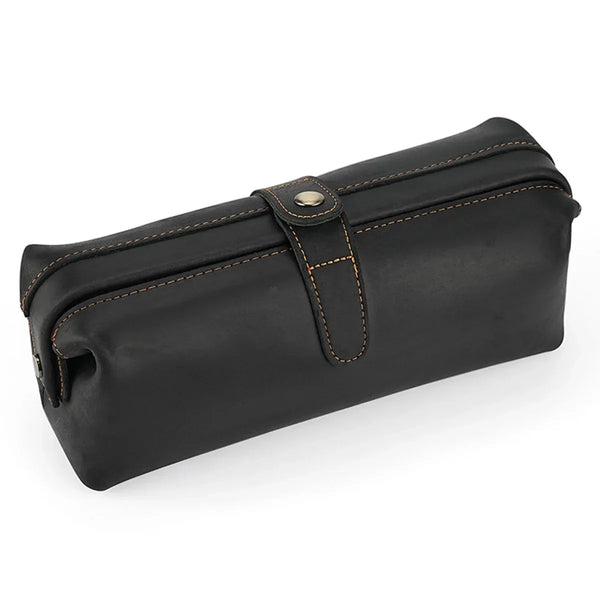 Genuine Leather Cosmetic Bag 7025black Leather Cosmetic Bag