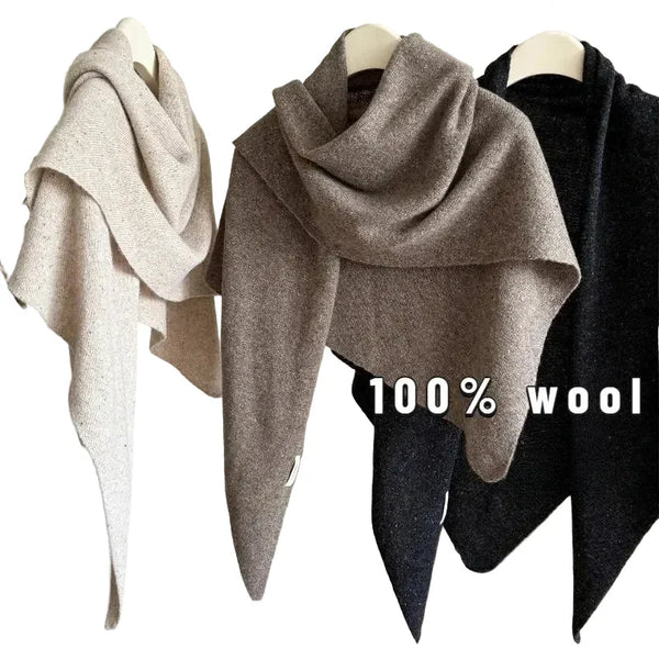 100% Wool Oversized Triangle Shawl 100% Wool Oversized Shawl