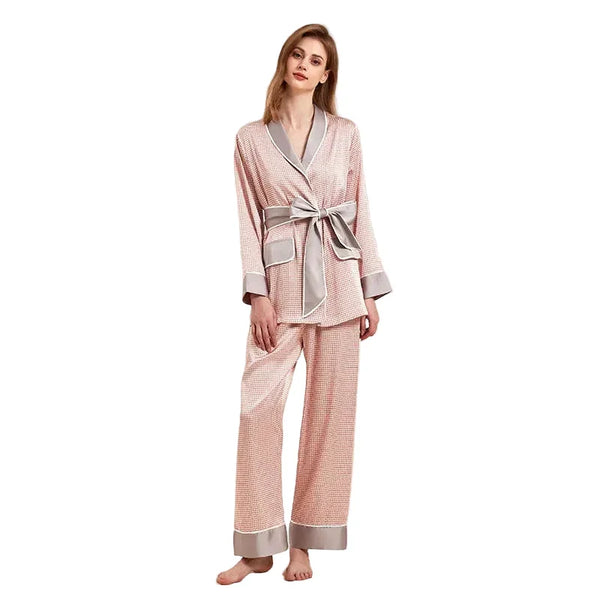 Women’s 3-Piece Silky Satin Pajama Set – Kimono & Robe 3-Piece Silky Satin Pajama Set