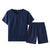 2-Piece Linen Pajama Set Navyblue Men 2-Piece Linen Pajama Set