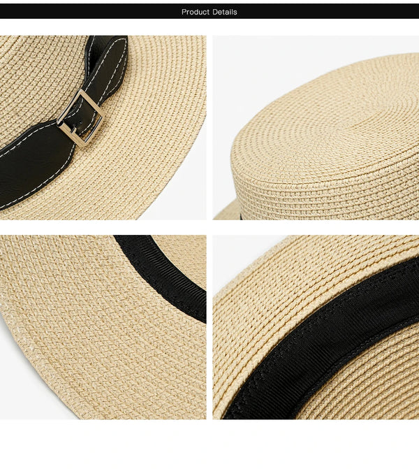 Women Straw Sun Hat – Summer Handmade Cap Women Straw Sun Hat